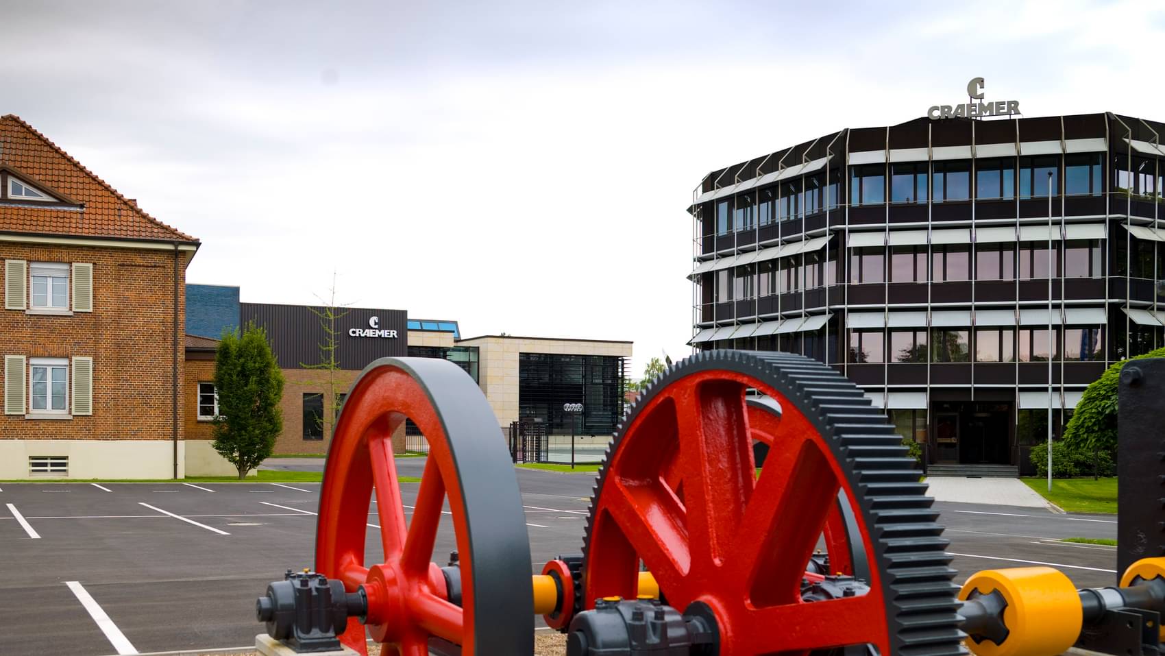 The image shows the Craemer GmbH company premises from a bird's-eye view.