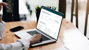 Anwendung GPP Online Banking für Firmenkunden auf einem Notebook