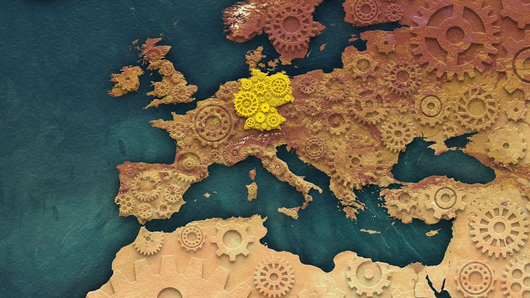 Bild zeigt die europäische Landkarte mit Fokus auf Deutschland