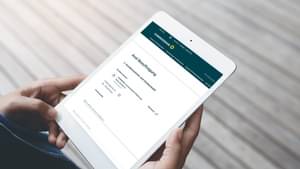 Tablet closeup viewing Avale